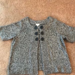 Plus size black and white sweater/vest